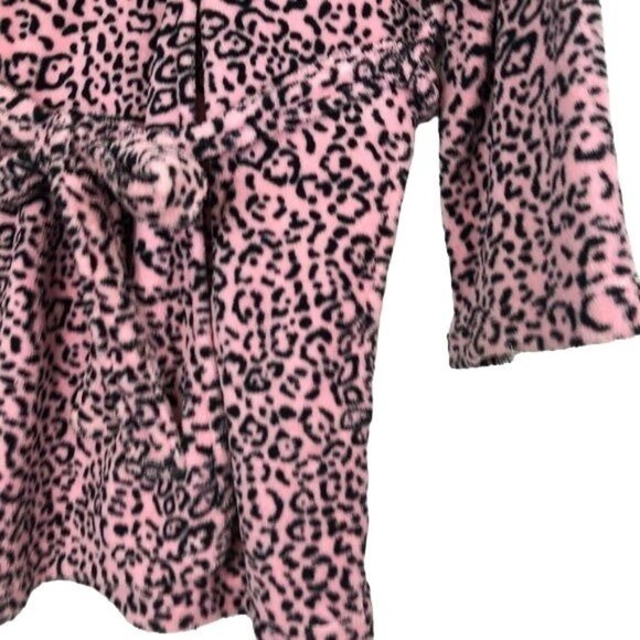 ULTA Pink Leopard Print Fluffy House Coat Robe Size S/M - Picture 2 of 9